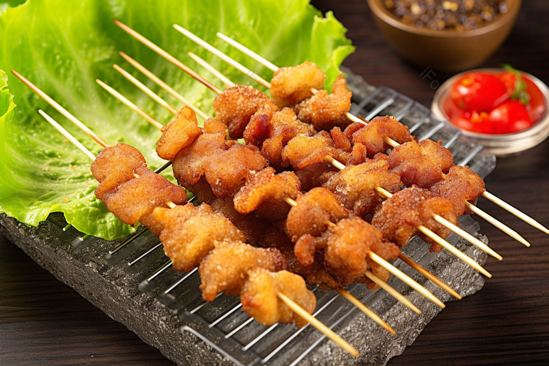 烤胸口肉串家常菜式餐厅菜品中餐食物,高清,摄影图,摄影图片,图片大全,摄影图免费下载
